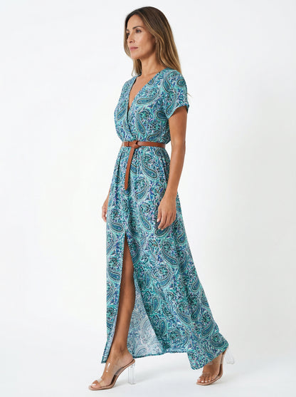 Allegra | Vestido Maxi Paisley