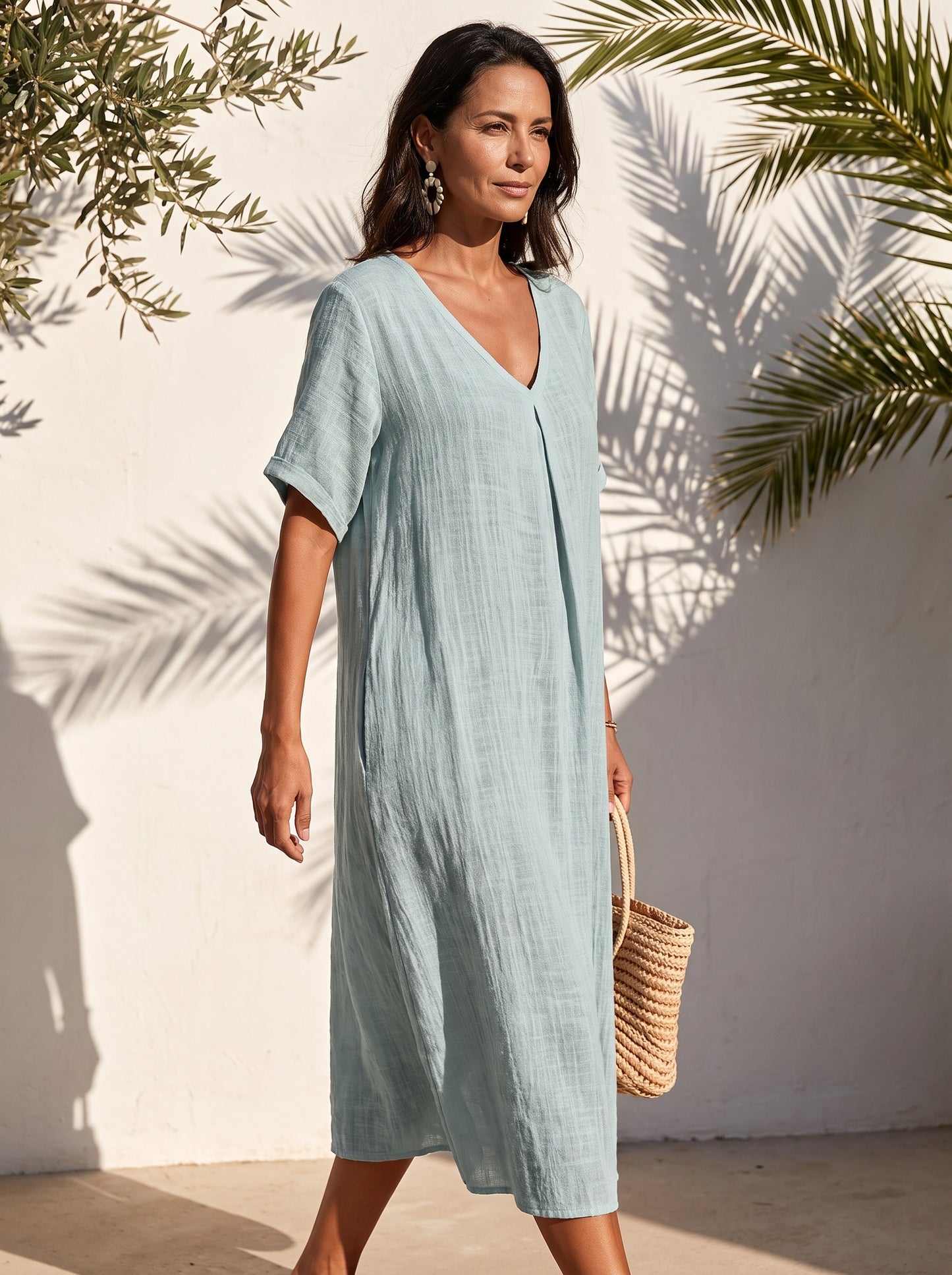 Valeria | Vestido Midi de Textura Orgánica