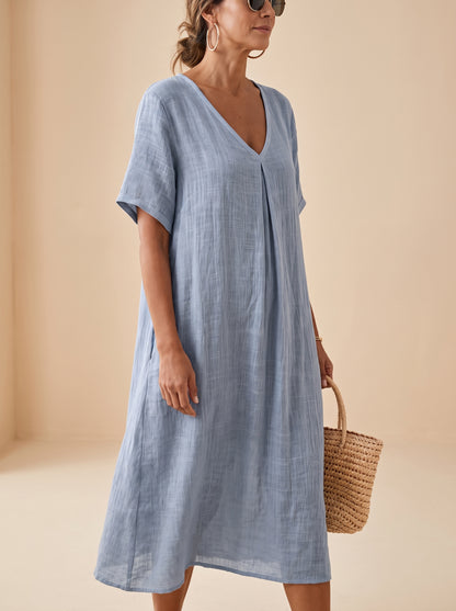 Valeria | Vestido Midi de Textura Orgánica