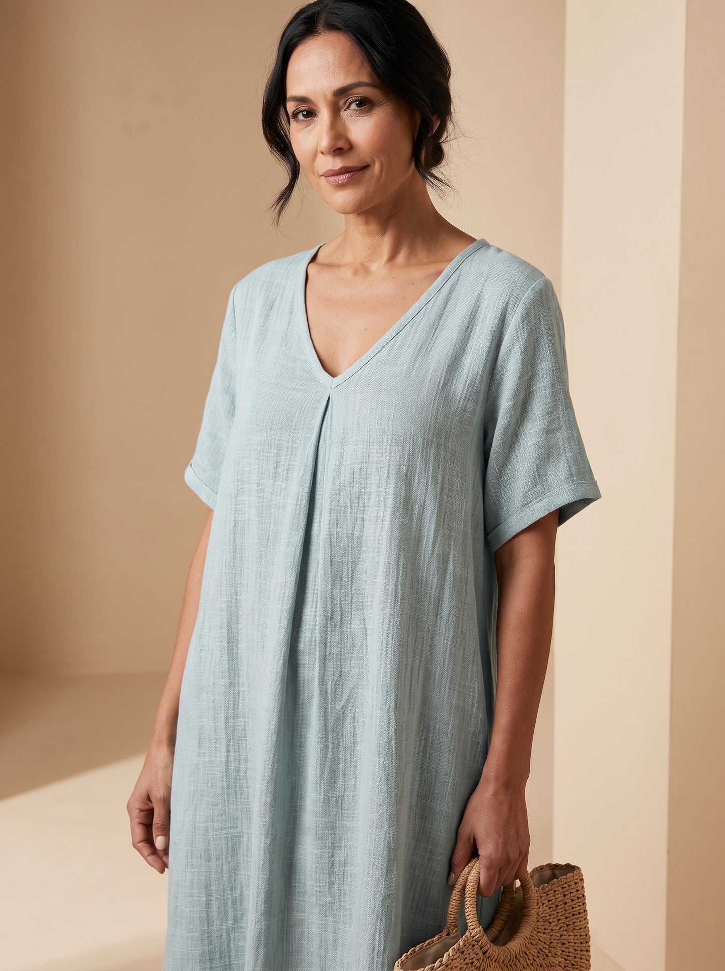 Valeria | Vestido Midi de Textura Orgánica