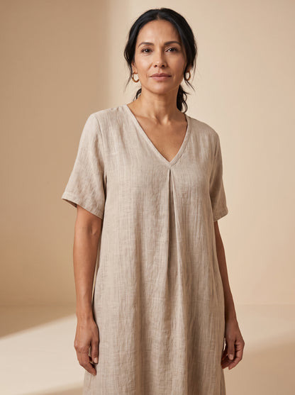 Valeria | Vestido Midi de Textura Orgánica