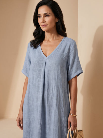 Valeria | Vestido Midi de Textura Orgánica