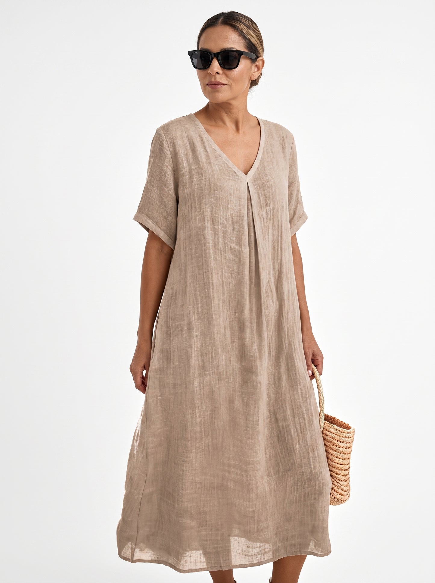 Valeria | Vestido Midi de Textura Orgánica
