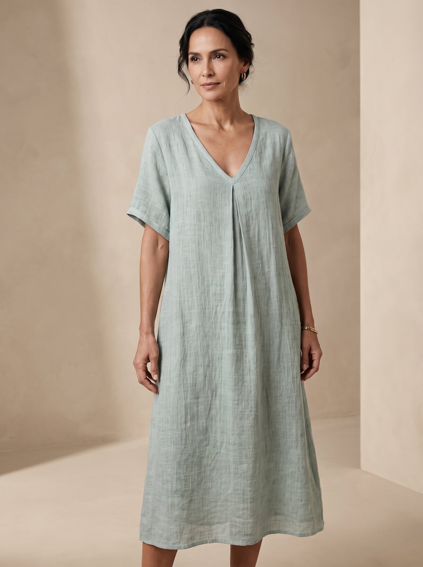 Valeria | Vestido Midi de Textura Orgánica
