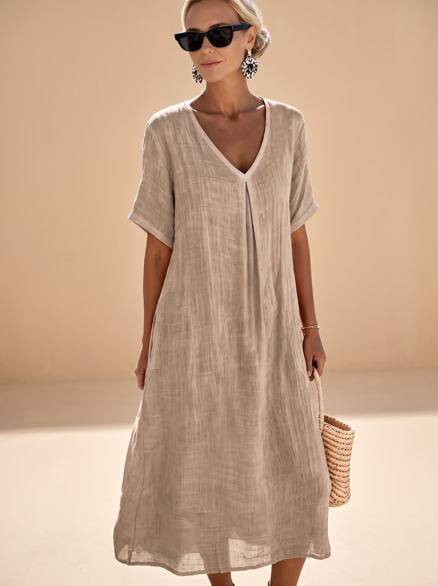 Valeria | Vestido Midi de Textura Orgánica