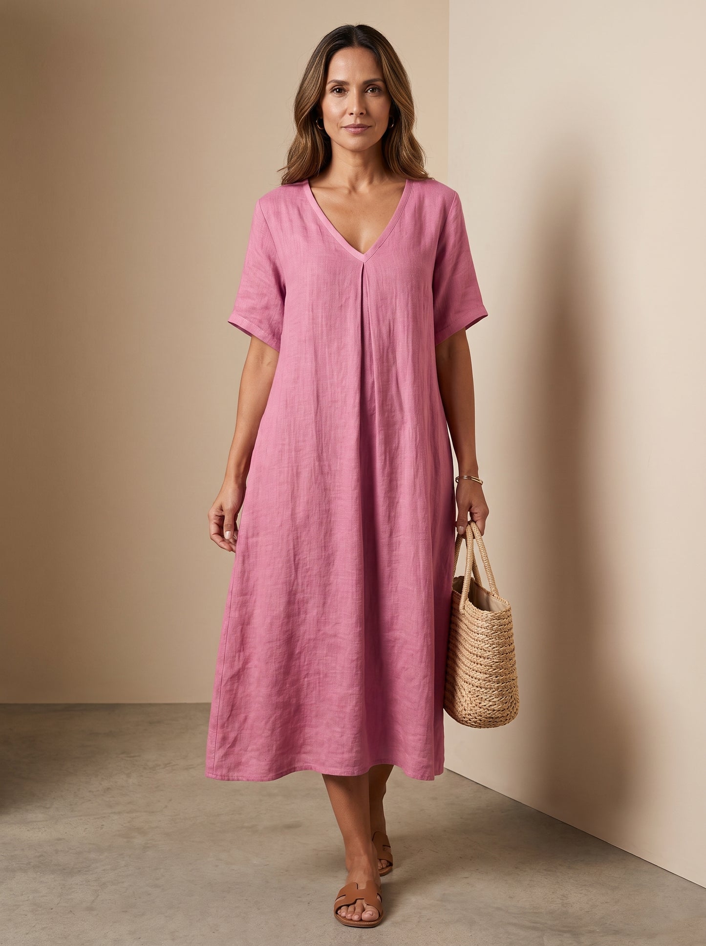 Valeria | Vestido Midi de Textura Orgánica