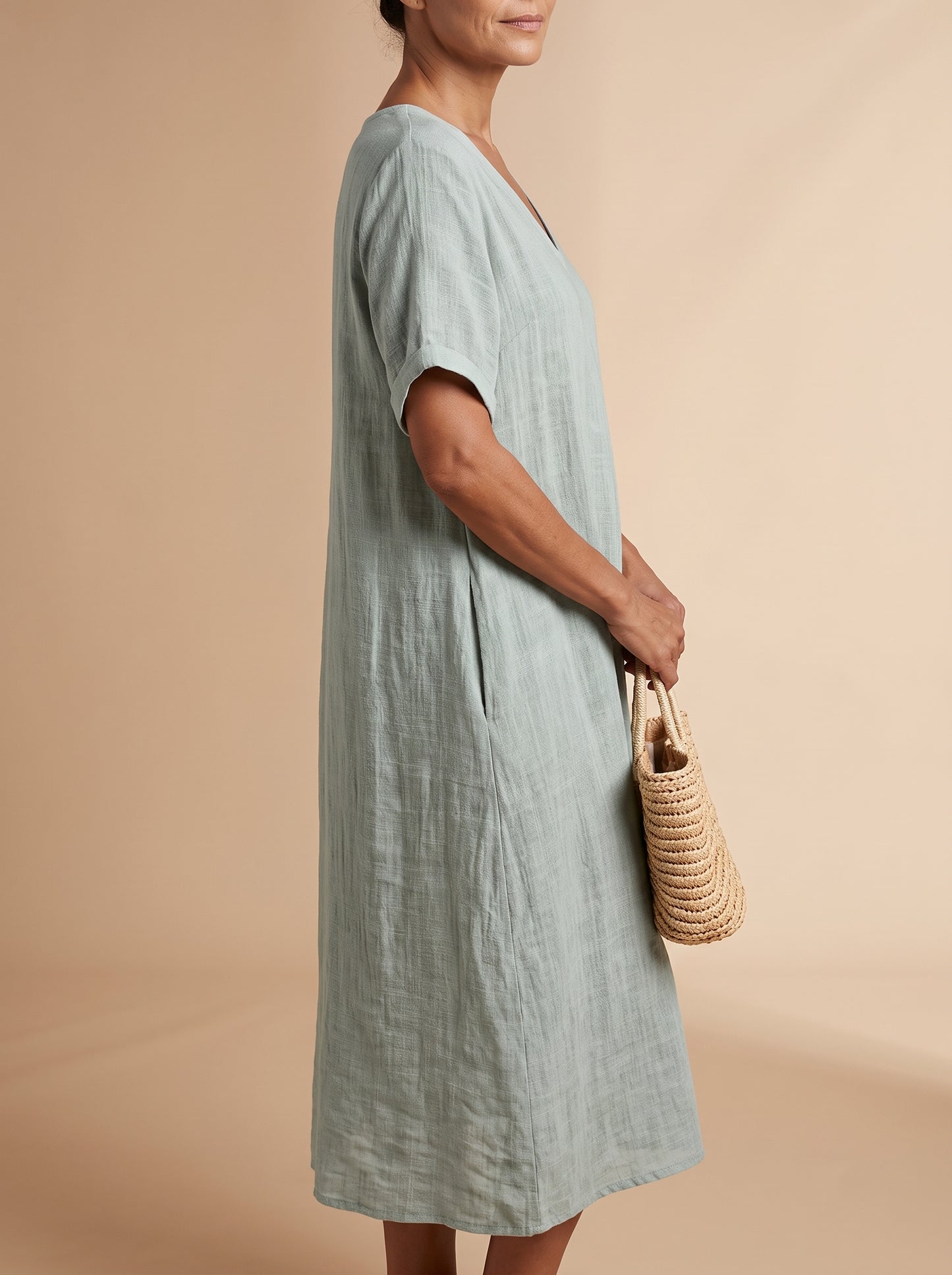 Valeria | Vestido Midi de Textura Orgánica