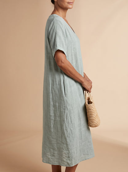 Valeria | Vestido Midi de Textura Orgánica