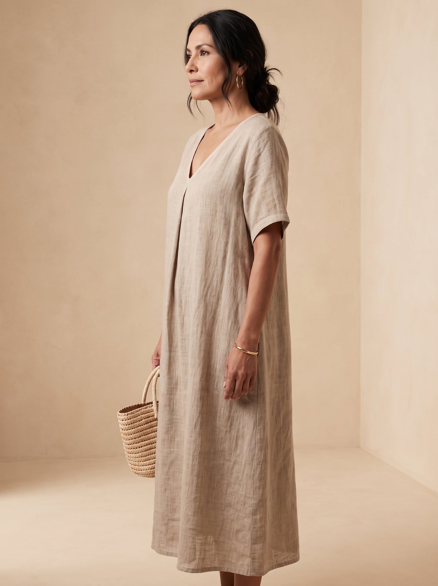 Valeria | Vestido Midi de Textura Orgánica