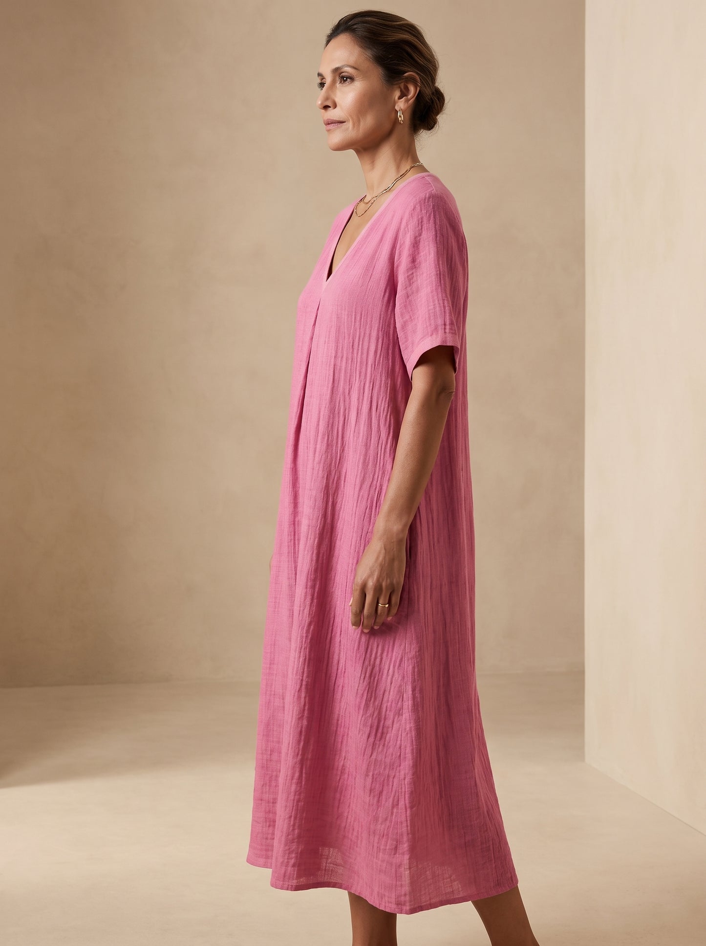 Valeria | Vestido Midi de Textura Orgánica